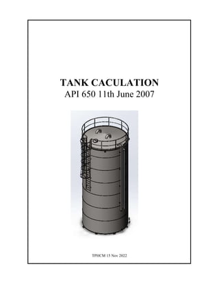 Diseño de tanques utilizando la API 650 | PDF
