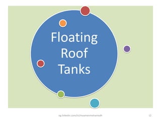 Floating
Roof
Tanks
eg.linkedin.com/in/moamenmohamedh 12
 
