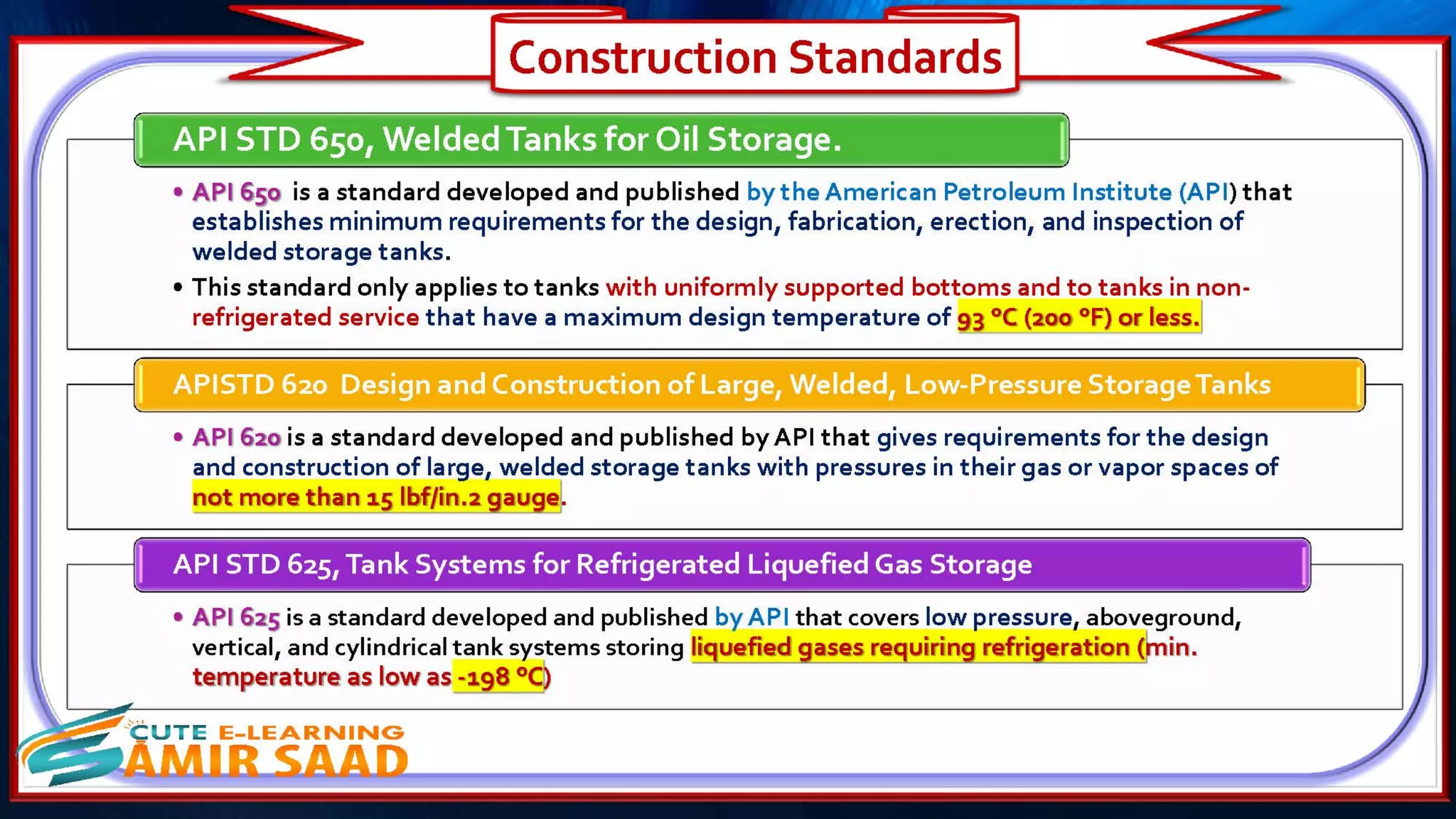 Tank Inspection as per API 653 & API 575- Dr. Samir Saad 