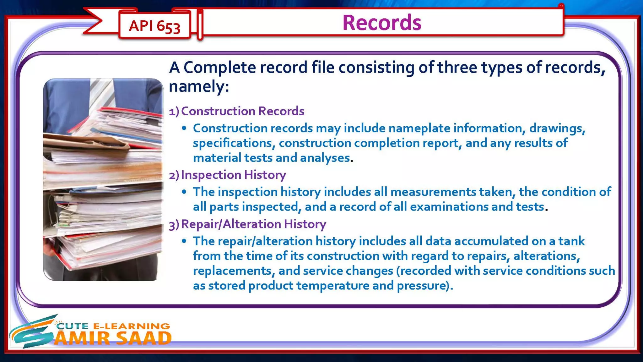 Tank Inspection as per API 653 & API 575- Dr. Samir Saad 