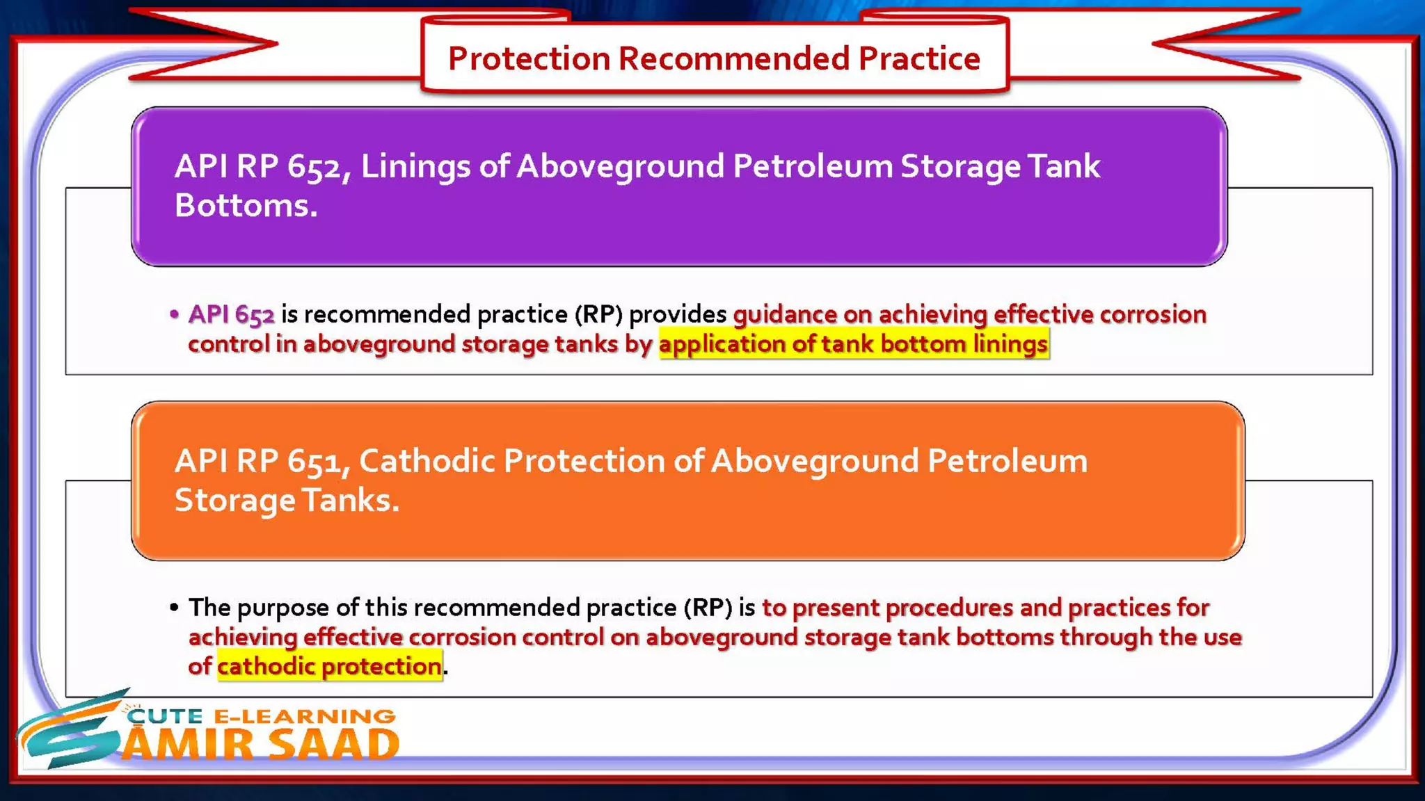 Tank Inspection as per API 653 & API 575- Dr. Samir Saad 
