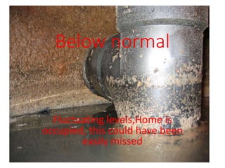 Below normal
Fluctuating levels,Home is
occupied, this could have been
easily missed
 