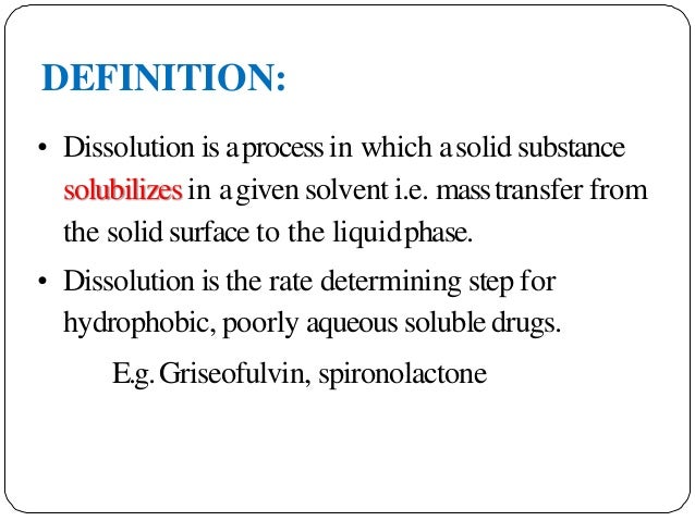 dissolution