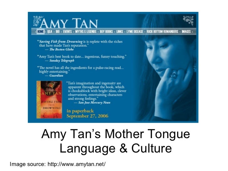 Mother tongue amy tan essay