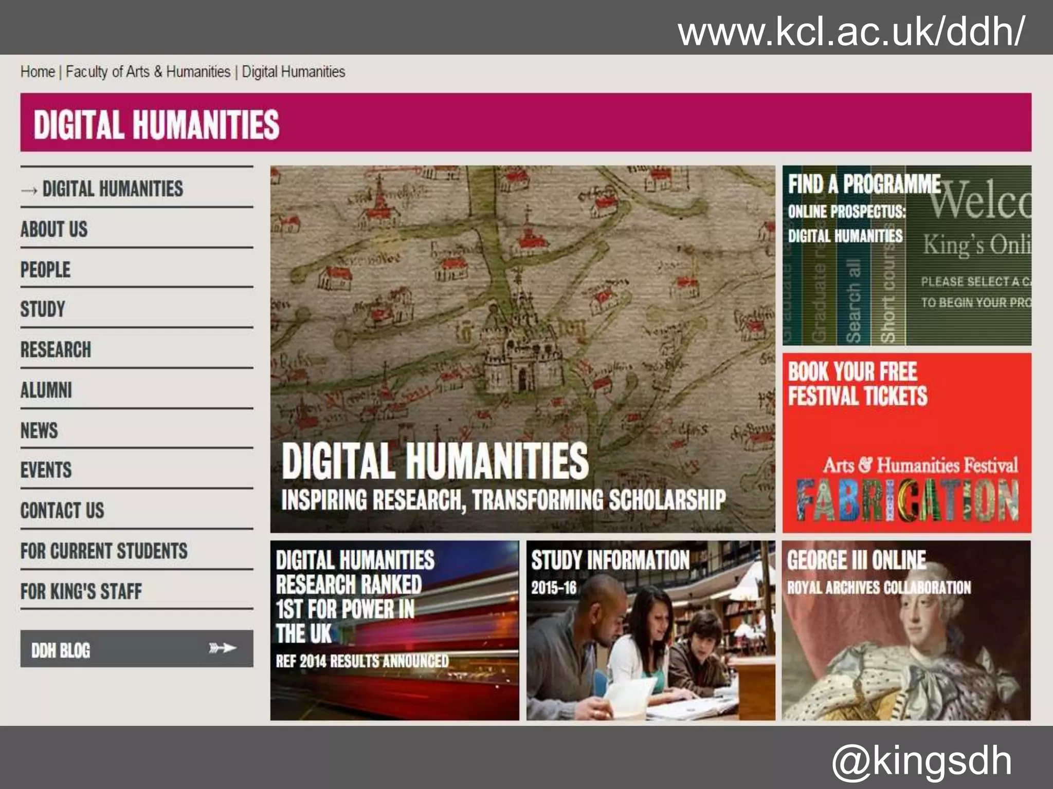 www.kcl.ac.uk/ddh/
@kingsdh
 