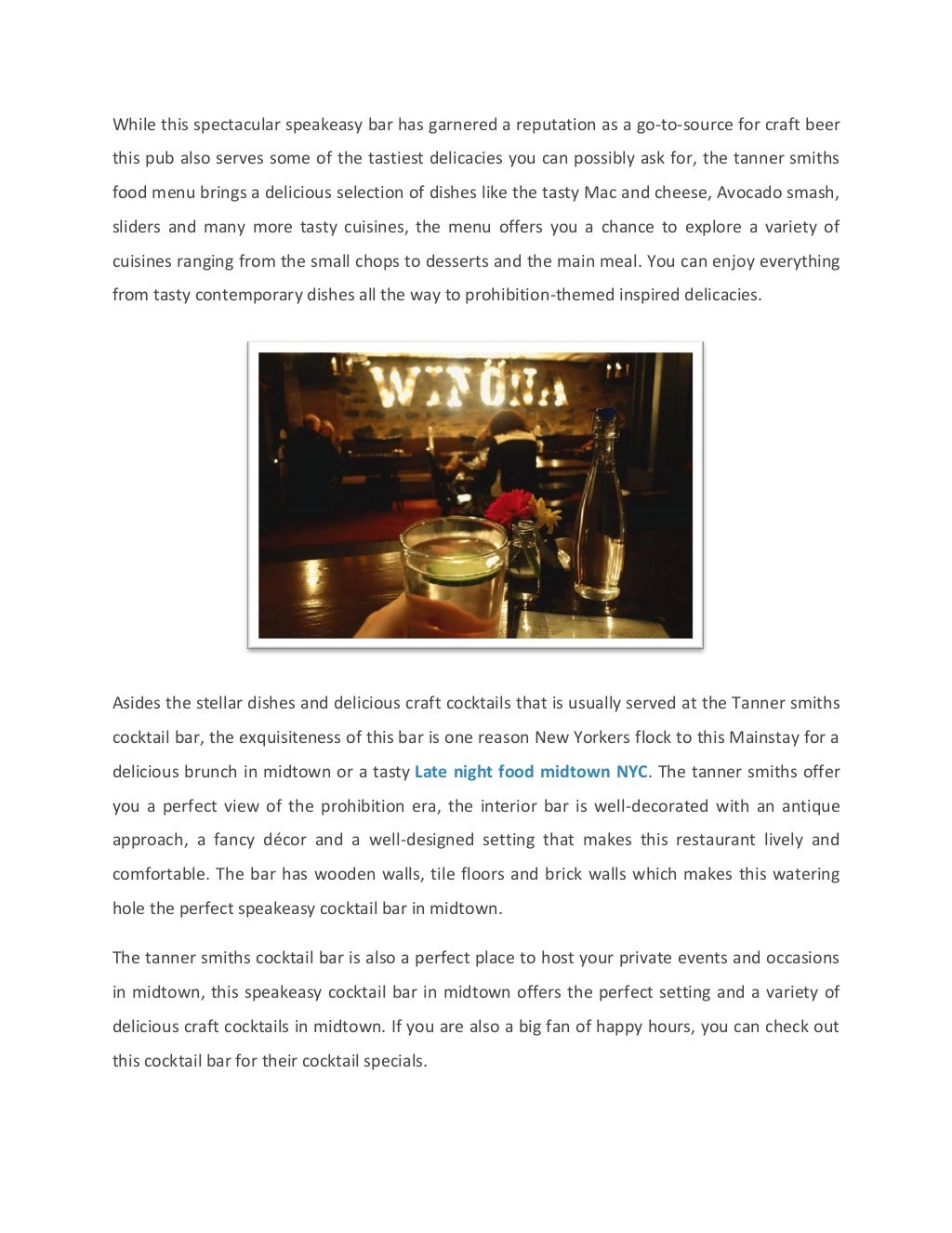 Best Cocktail Bar Midtown NYC Craft Cocktails Tanner Smith s