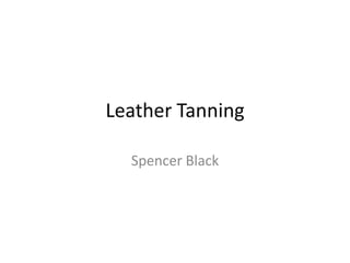 Leather Tanning Spencer Black 