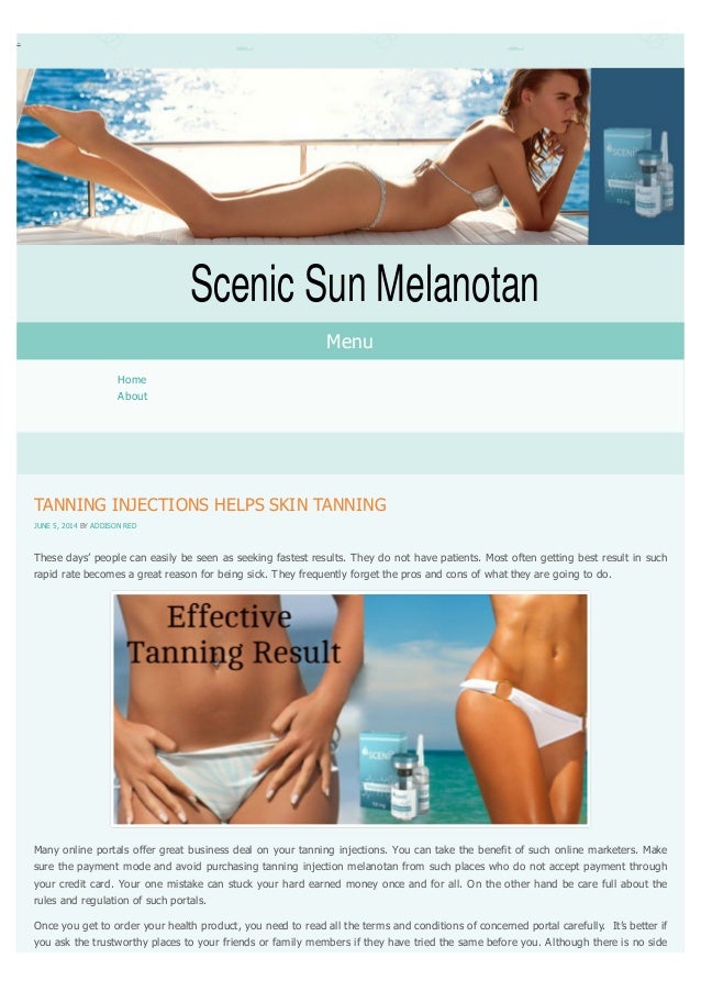 Tanning Injections Helps Skin Tanning