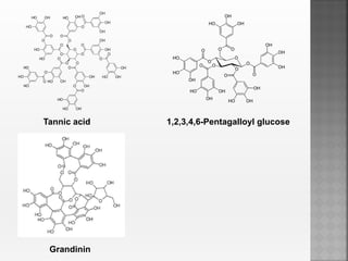 Tannic acid 1,2,3,4,6-Pentagalloyl glucose
Grandinin
 