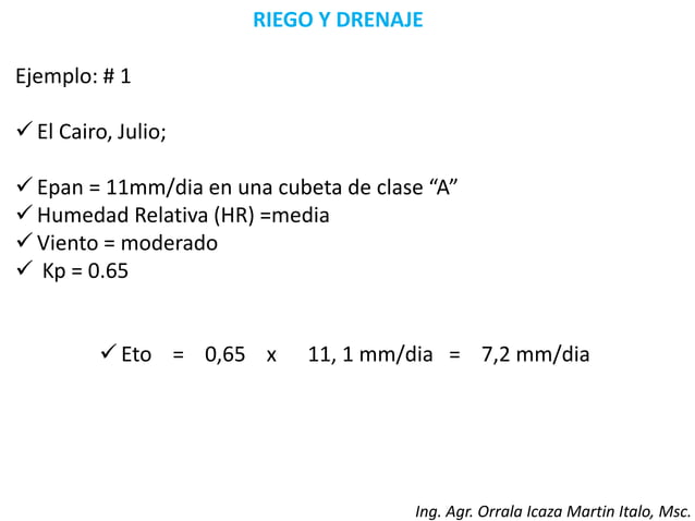 CONTIENE UNA PRESENTACION PARA CONOCIMIENTO DE LOS TANQUE EVAPORIMETRO
