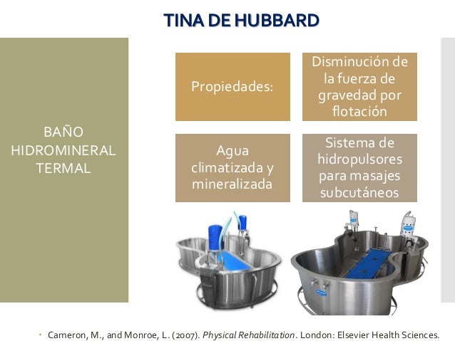 Tanque terapeutico, tina de hubbard y tanque de remolino