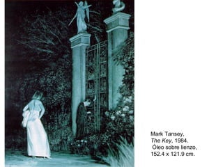 Mark Tansey, The Key , 1984. Óleo sobre lienzo, 152.4 x 121.9 cm.