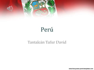 Perú
Tantaleán Tafur David
 