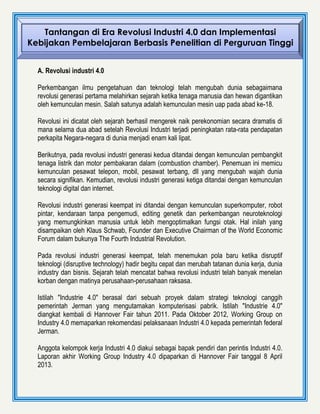 Tantangan di Era Revolusi Industri 4.0 dan Implementasi Kebijakan ...
