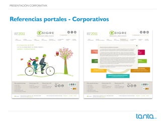 PRESENTACIÓN CORPORATIVA
Referencias portales - Corporativos
 