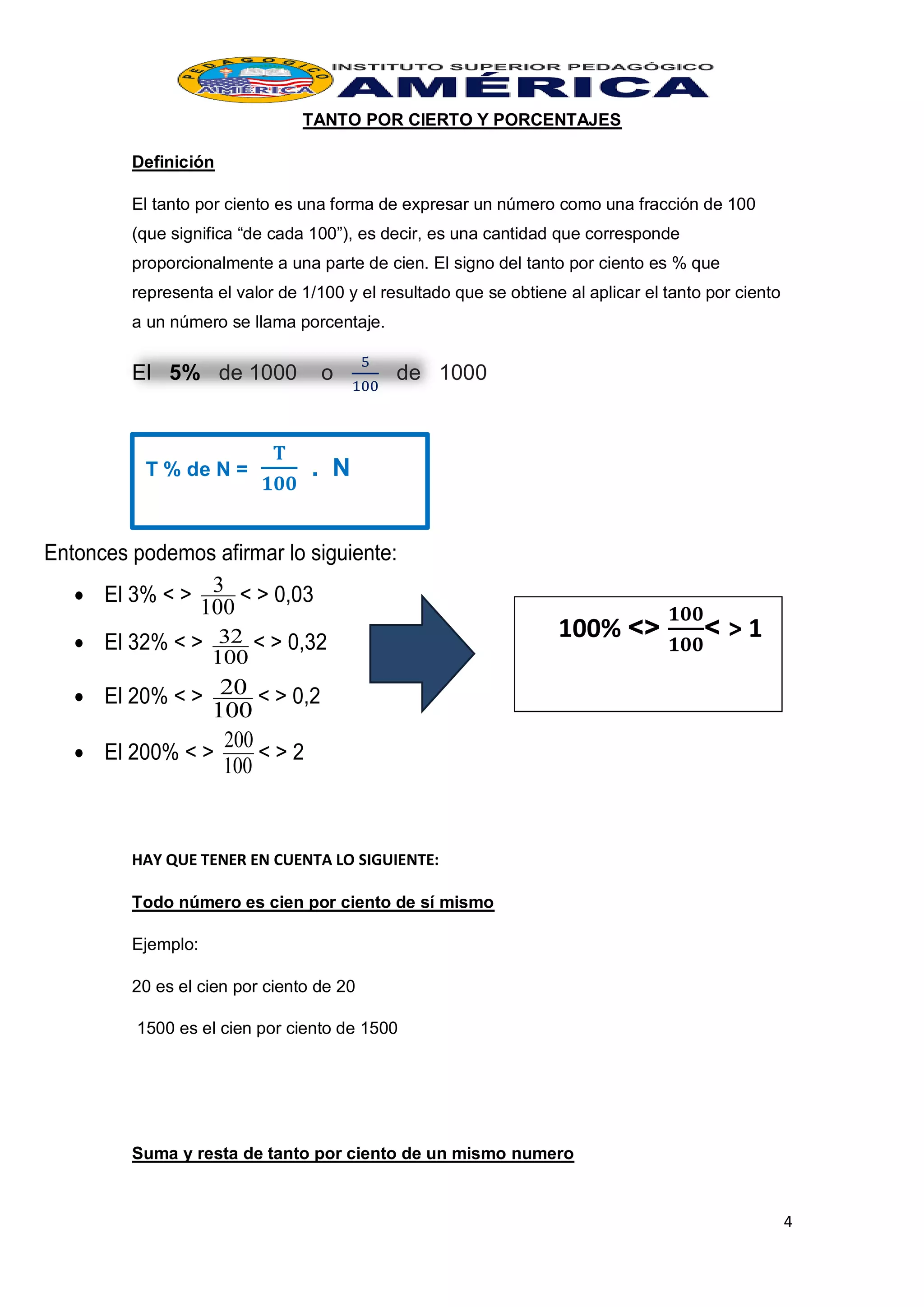 Tanto por ciento y porcentajes (1) | PDF, image size:2048x2897