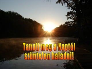 Tanulj meg a Naptól  szüntelen haladni! 