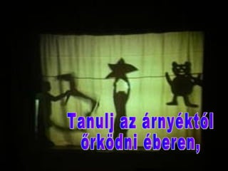 Tanulj az árnyéktól  őrködni éberen, 