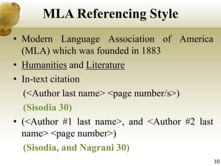 Referencing Styles in Research | PPTX