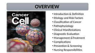 CANCER PRESENTATION AND THEORY AND AWARENESS | PPTX