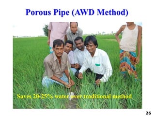 Porous Pipe (AWD Method)
26
Saves 20-25% water over traditional method
 