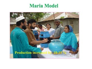 Maria Model
Production increased by 10-15 %
 