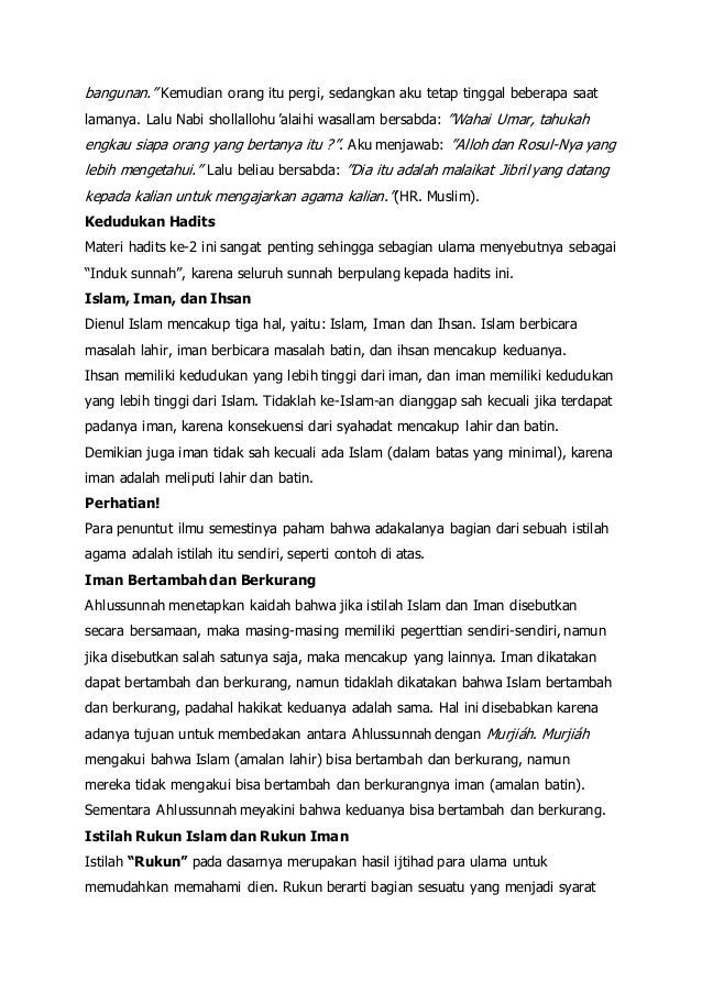 Hadis Tentang Iman Islam Dan Ihsan Pdf Gambar Islami