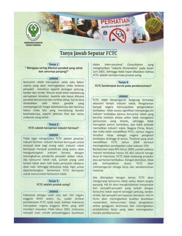 Tanya Jawab Soal FCTC