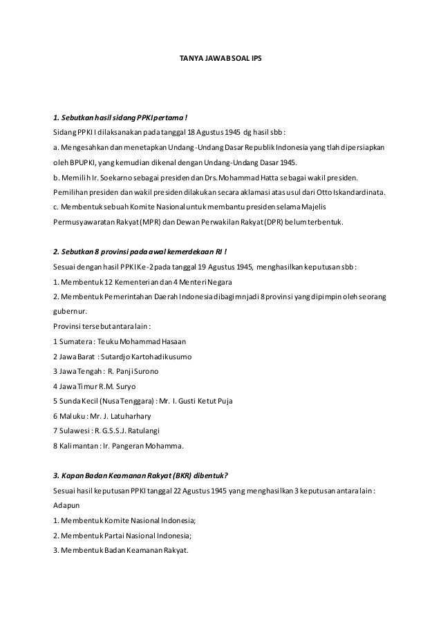 Tanya jawab soal ips2