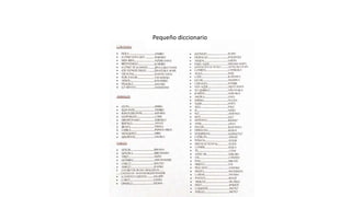 Pequeño diccionario
 