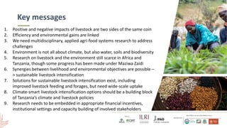 Smallholder dairy development and environmental impacts in Tanzania