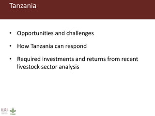 Unleashing Tanzania’s livestock potential