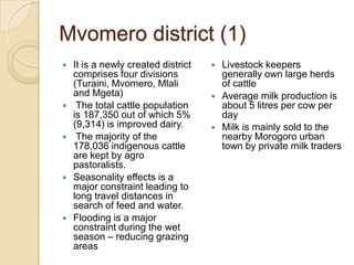 Tanzania dairy value chain development: Pre site selection scoping study
