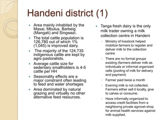 Tanzania dairy value chain development: Pre site selection scoping study