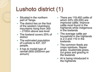 Tanzania dairy value chain development: Pre site selection scoping study