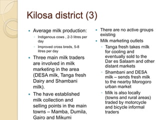 Tanzania dairy value chain development: Pre site selection scoping study