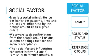 social factors of consumer behaviour