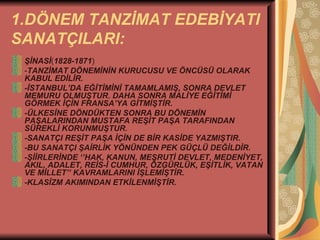 Tanzimat Ve Serveti Funun Edebiyati Ders Sunusu | PPT