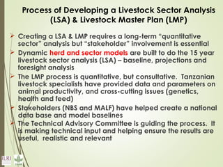 Tanzania Livestock Sector Analysis (LSA): Background presentation