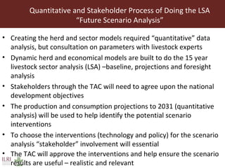 Tanzania Livestock Sector Analysis: Context for future scenario analysis  