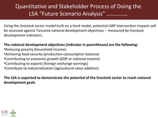 Tanzania Livestock Sector Analysis: Context for future scenario analysis  