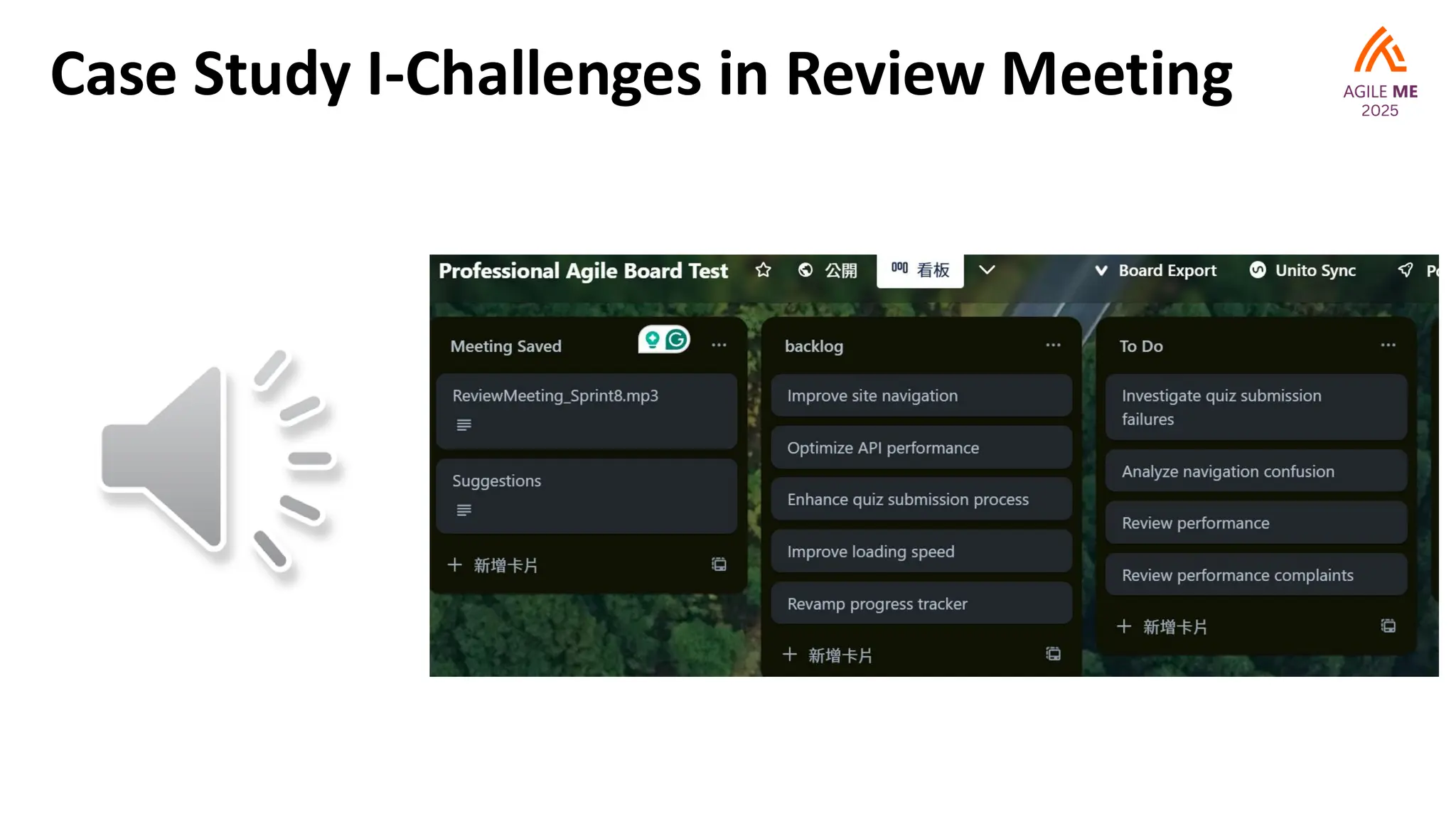 Case Study I-Challenges in Review Meeting
 