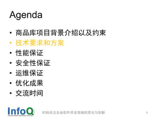 Agenda
?   ƷĿԼԼ
?   Ҫͷ
?   ܱ֤
?   ȫԱ֤
?   ά֤
?   Żɹ
?   ʱ

       ʱ̹ע˾ı仯봴   6
 