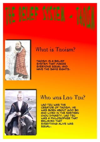 The belief system - Taoism
