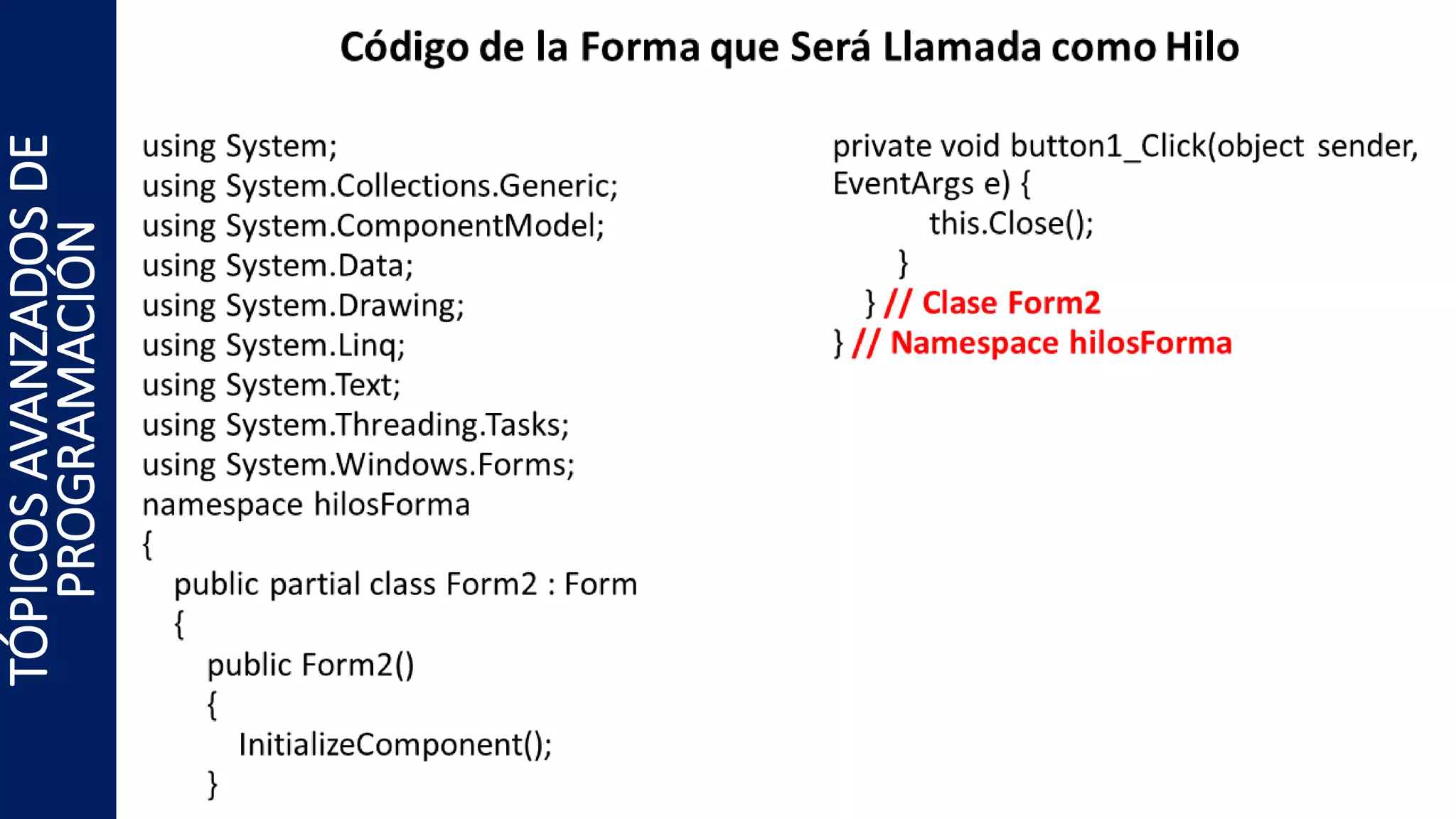 TÓPICOSAVANZADOSDE
PROGRAMACIÓN
 