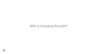 Who is changing the path?
 