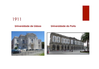1911
Universidade de Lisboa Universidade do Porto
 