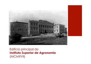 Edifício principal do
Instituto Superior de Agronomia
(MCMXVII)
 