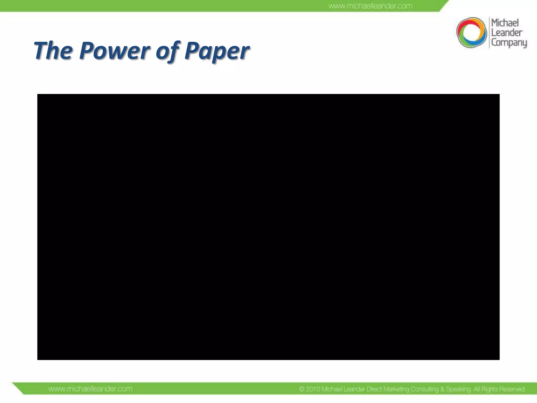 The Power of Paper

 