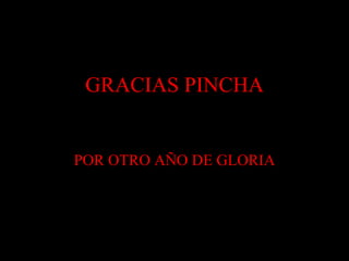 GRACIAS PINCHA POR OTRO AÑO DE GLORIA 